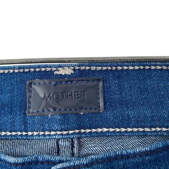 Mother The Mid Rise Dazzler Crop Fray Jeans size 26 - Picture 3 of 9